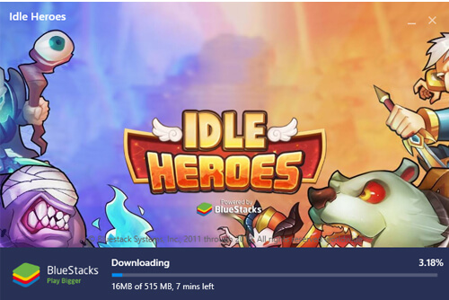 downloading required files to play idle heroes on computers