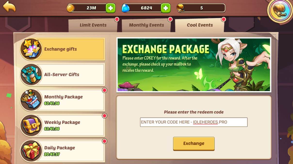 Complete Idle Heroes CDKEY Redemption Codes (100% Working)